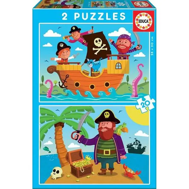 educa-17149-piraten-puzzleset-2x20-teile-kinder-ab-3-j image 1