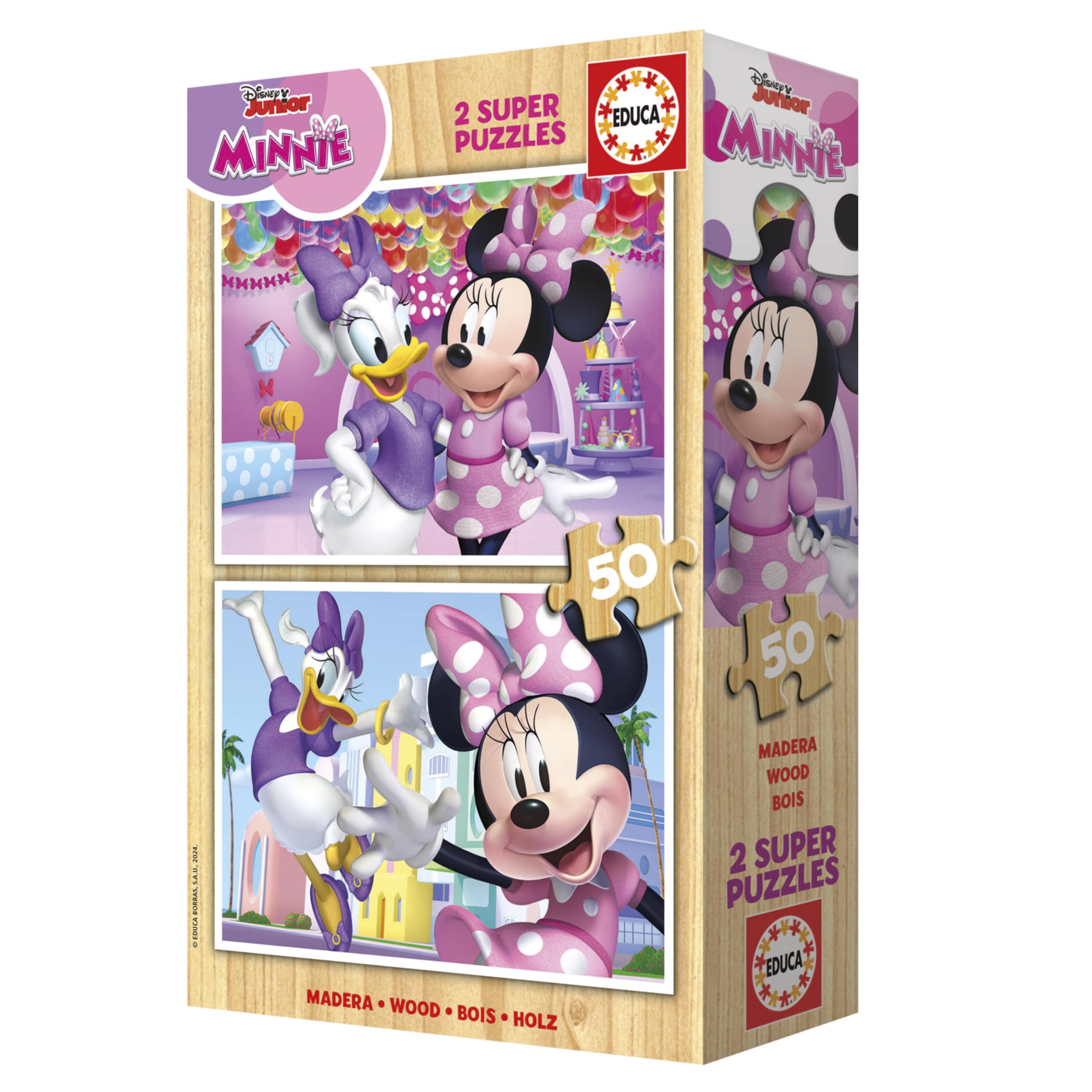 educa-19962-minnie-mouse-holzpuzzle-2x50-teile-ab-5-jahren image 3