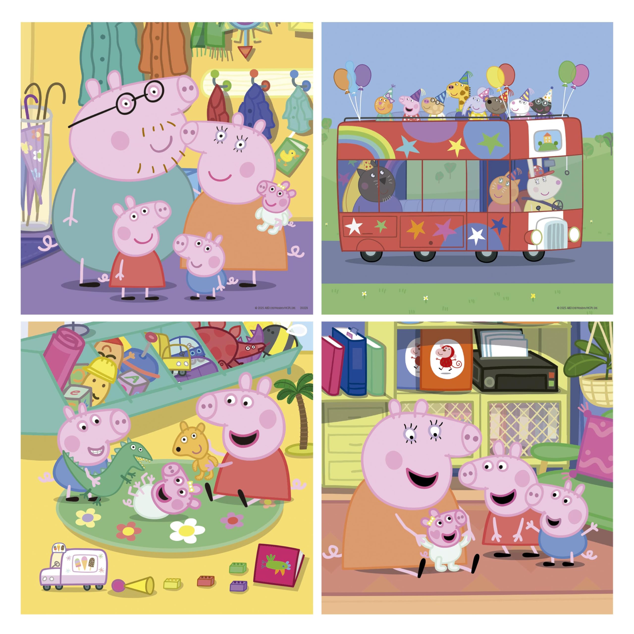 educa-20328-peppa-pig-kinderpuzzle-4er-set-mehrfarbig-ab-3-jahren image 2