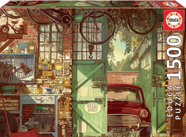 educa-alte-garage-puzzle-1500-teile-18005-oldtimer-nostalgie-85x60 image 1