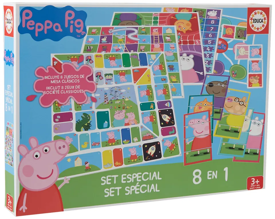 educa-peppa-pig-8-in-1-spieleset-puzzle-memory-ab-3-jahren image 1