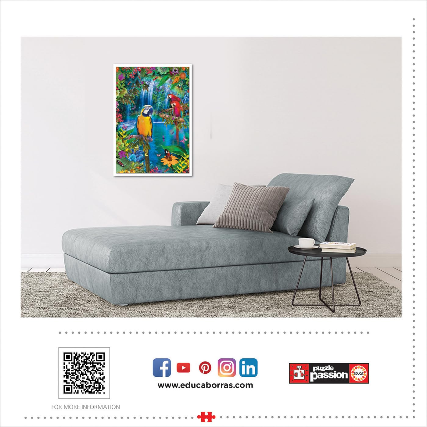 educa-15512-v-gel-in-den-tropen-puzzle-500-teile-papagei image 3