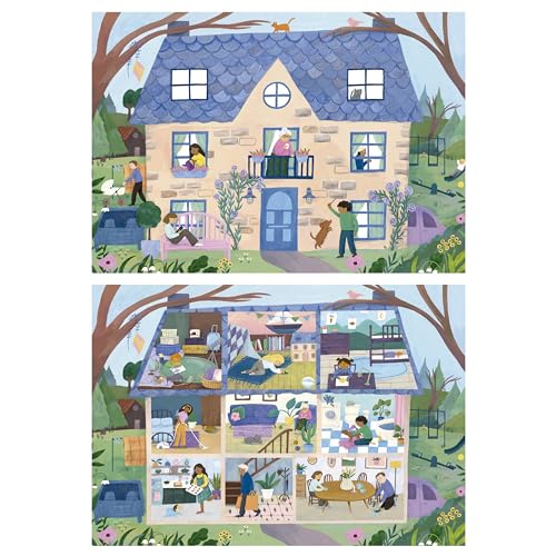 educa-kinderpuzzle-zuhause-19957-2x100-teile-haus-ab-6-jahren image 8