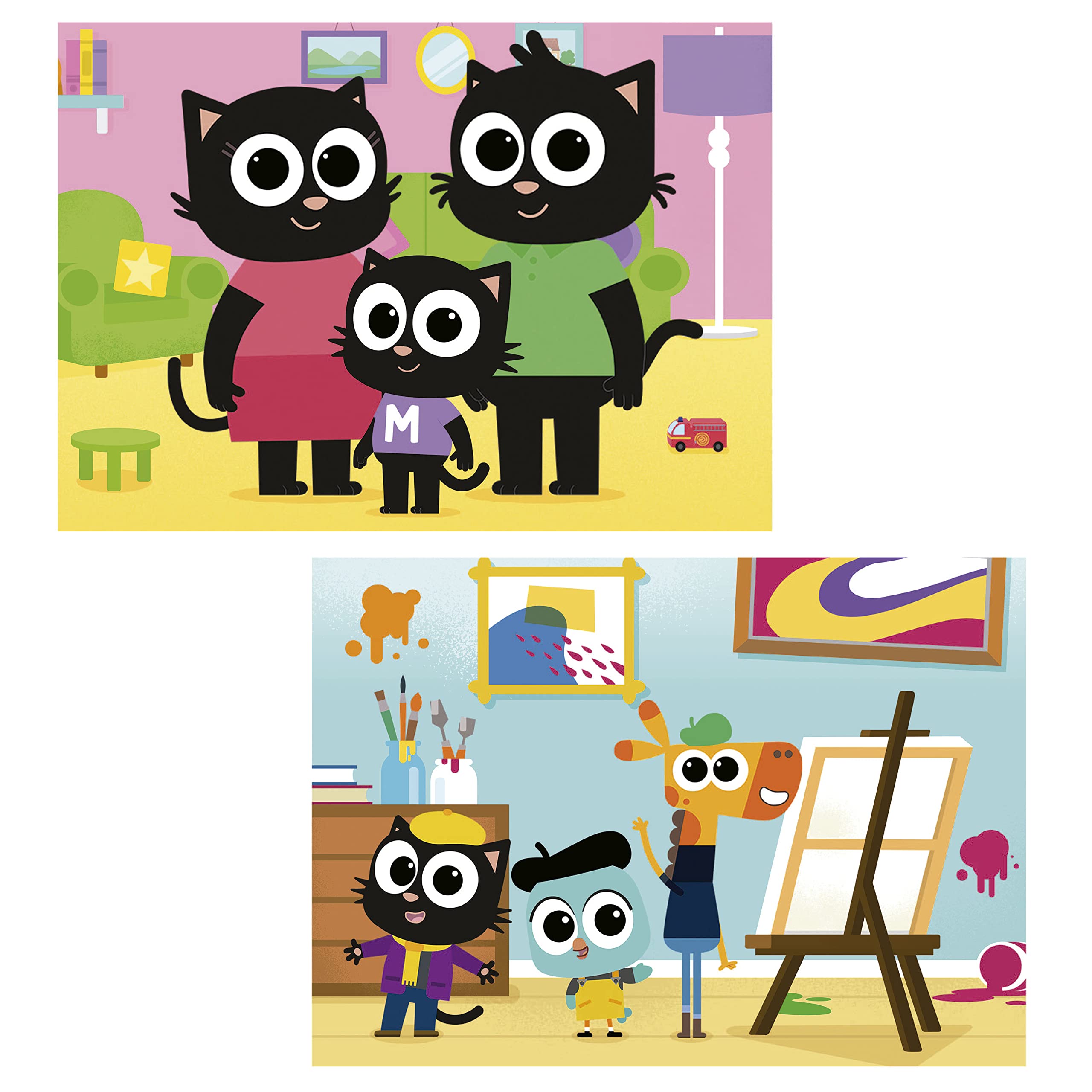 educa-milo-puzzle-2x48-teile-ab-4-jahren-kater-28x20-cm image 2