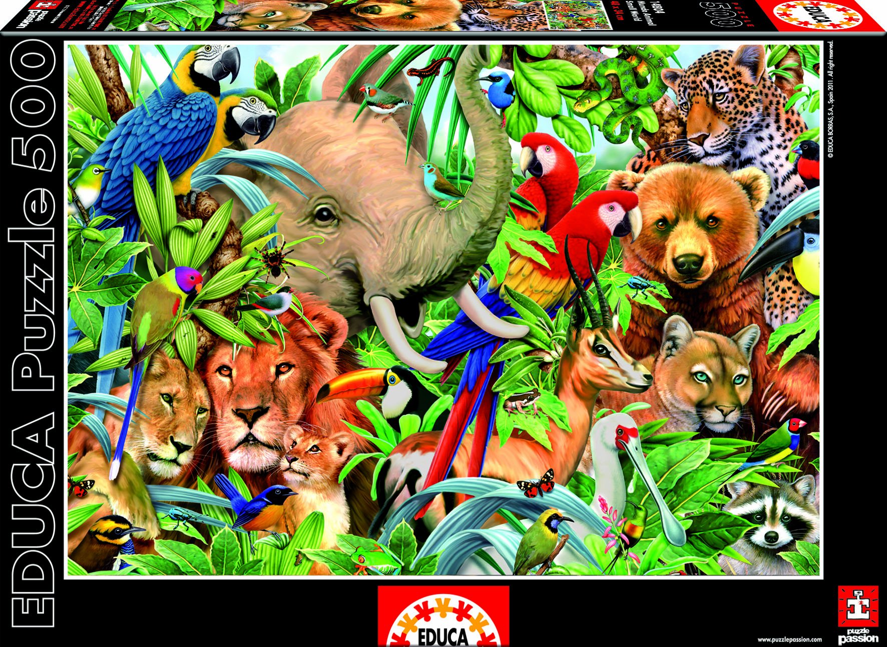 educa-14804-tierwelt-puzzle-500-teile-tiere image 1