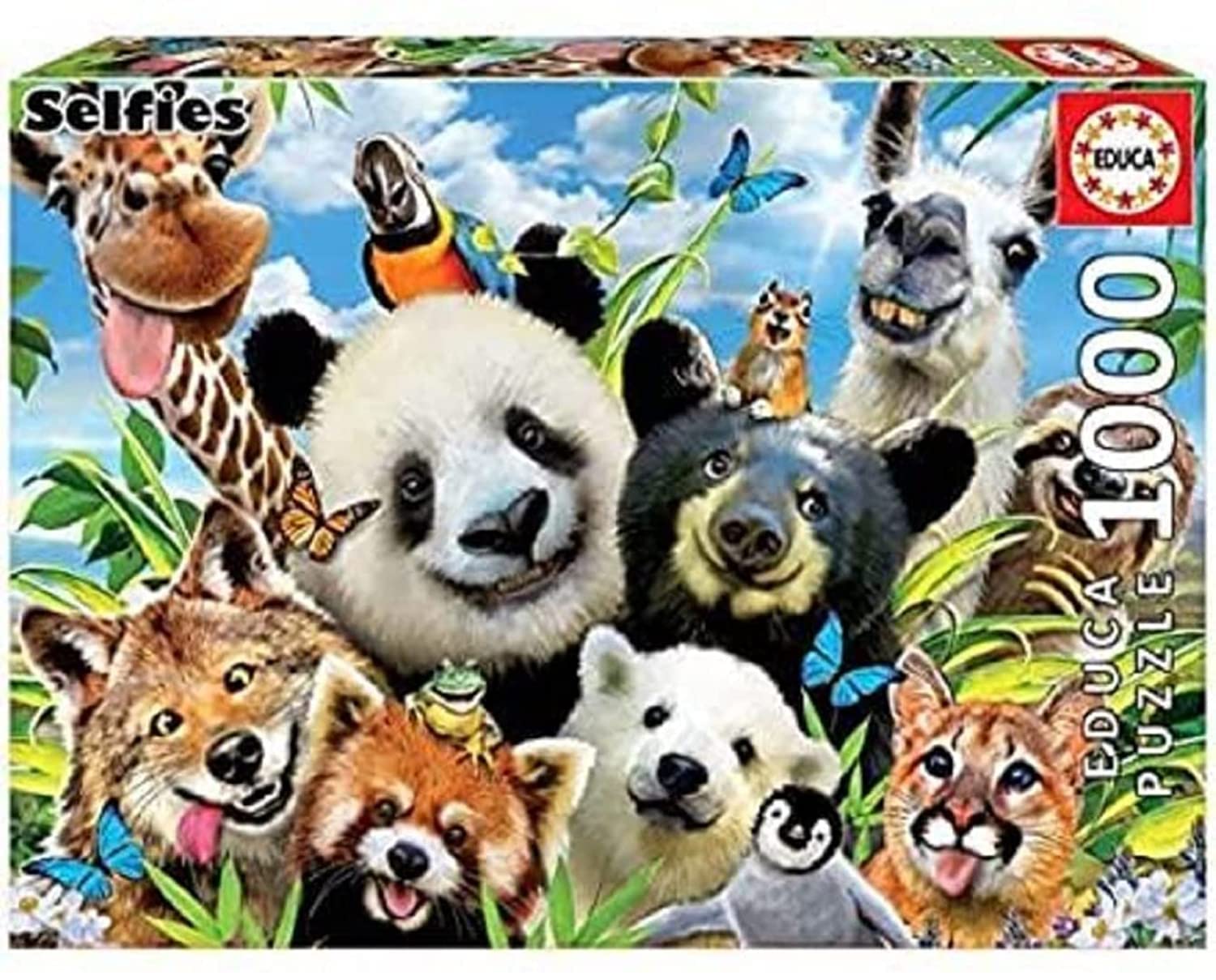 educa-tierfreunde-selfie-1000-teile-puzzle-bunt-ab-10 image 1