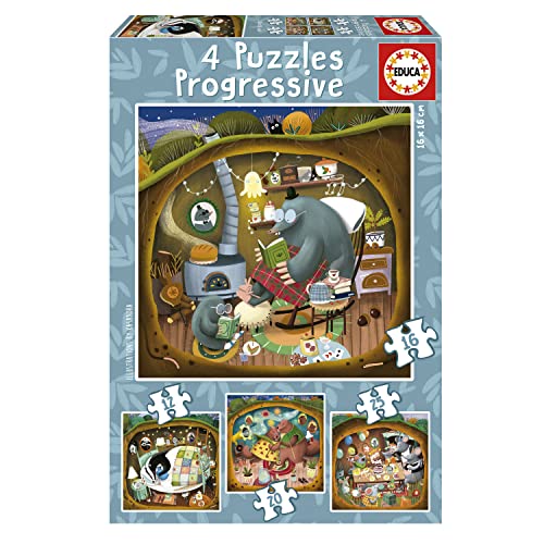 educa-waldgeschichten-19685-puzzle-4in1-tiere-ab-3-jahren image 5
