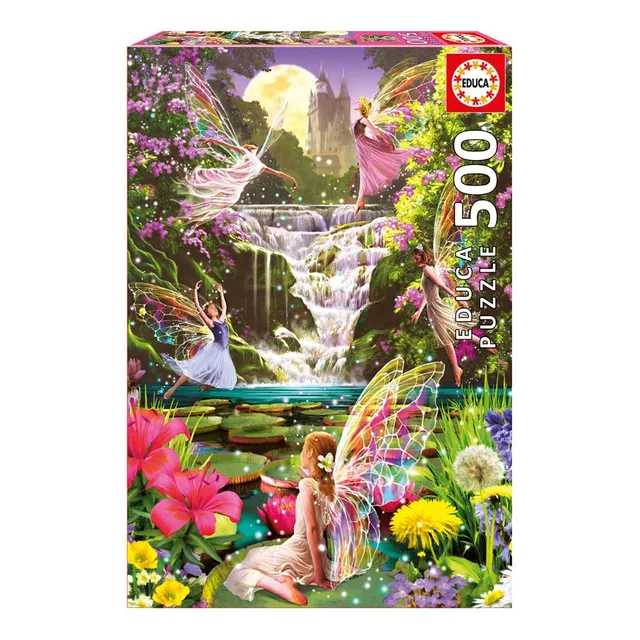educa-feen-am-wasserfall-15515-puzzle-500-teile-fantasy image 1