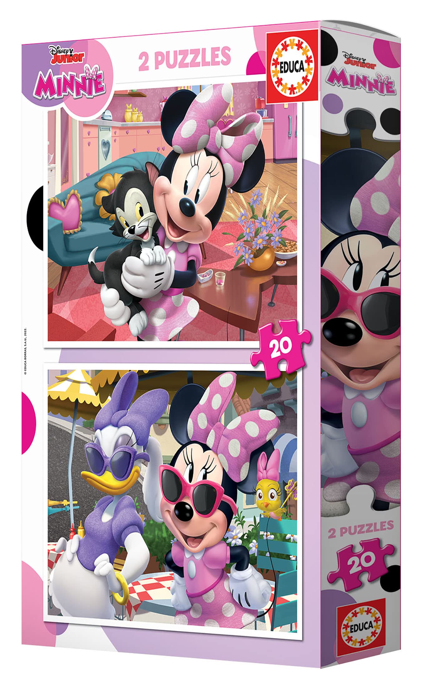 educa-minnie-maus-2x20-teile-kinderpuzzle-ab-3-jahren-disney-set image 3