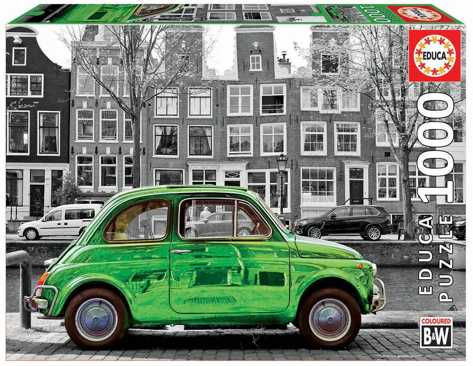 educa-auto-in-amsterdam-puzzle-1000-teile-oldtimer-18000 image 1