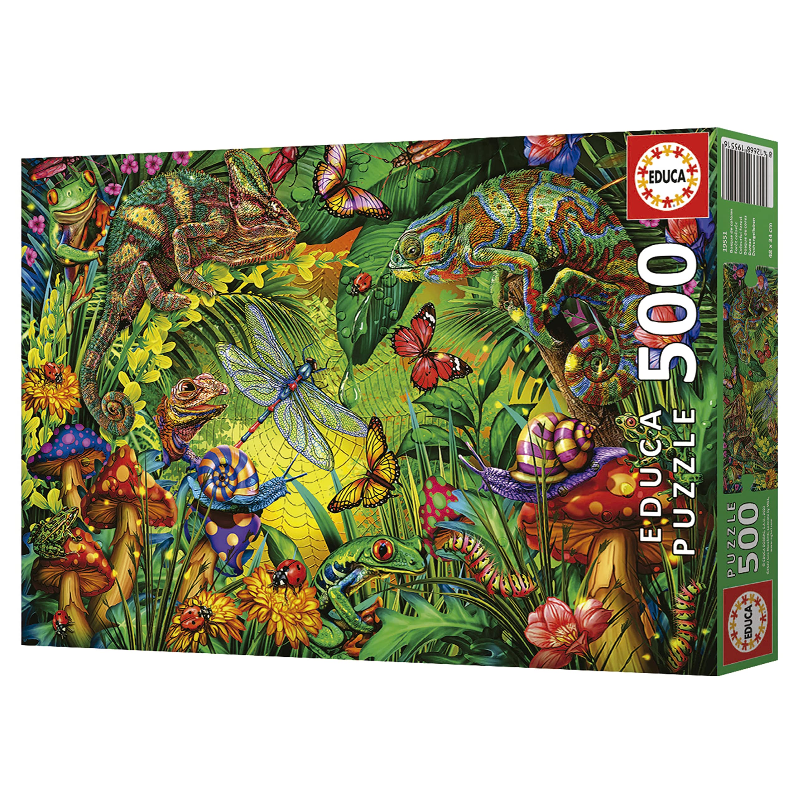 educa-19551-buntes-dschungelleben-puzzle-500-teile-tier image 4