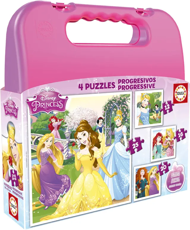 educa-disney-princess-koffer-4in1-puzzle-ab-3-jahren image 1
