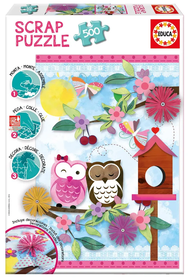 educa-scrap-valentine-art-500-teile-puzzle-bastel-set image 1