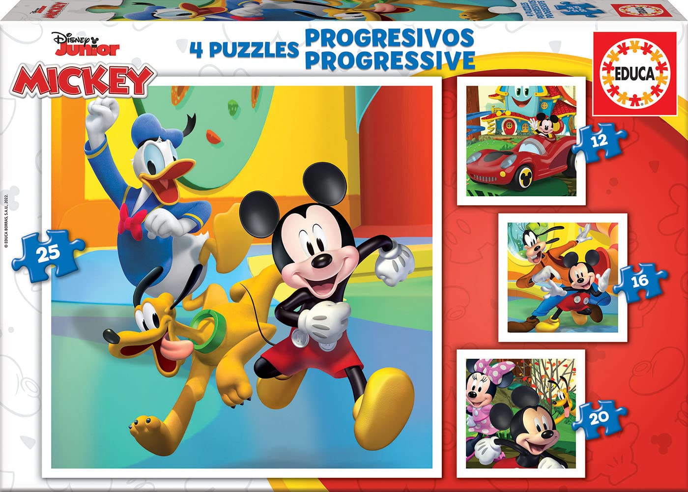educa-mickeys-freunde-4in1-puzzle-12-25-teile-disney-ab-3 image 1