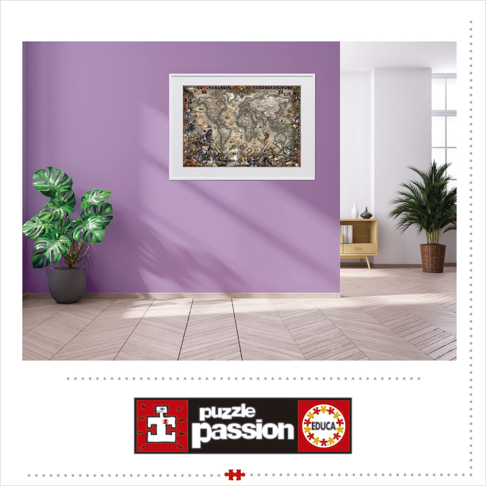 educa-18008-piraten-weltkarte-puzzle-2000-teile-ab-12 image 3