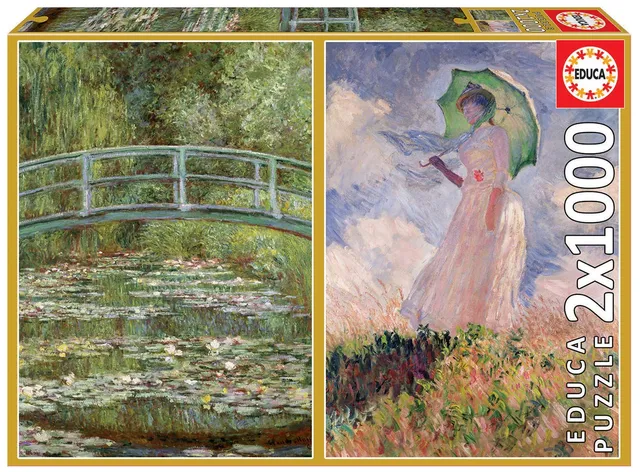 educa-19270-seerosen-puzzle-2x1000-teile-monet image 1