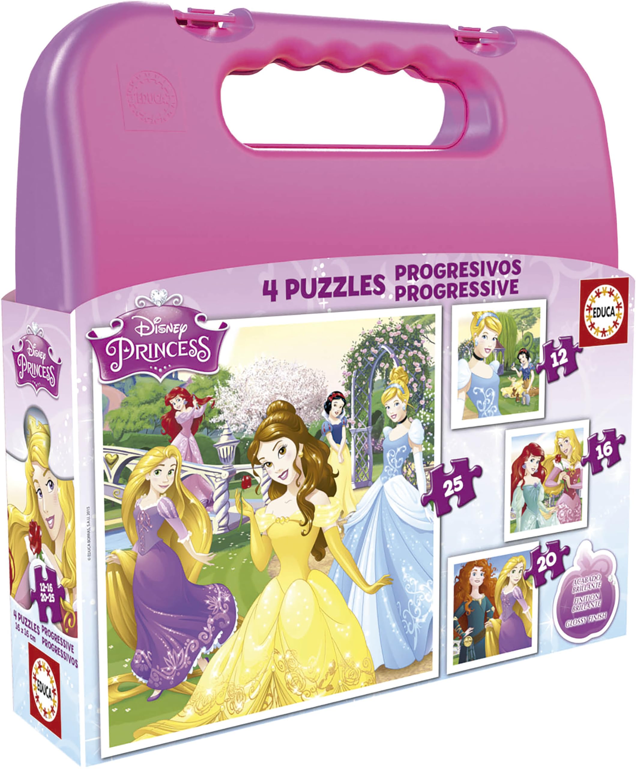 educa-disney-princess-koffer-4in1-puzzle-ab-3-jahren image 1