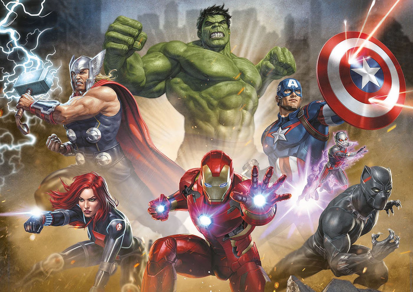educa-marvel-the-avengers-puzzle-1000-teile-68x48-cm-mit-kleber image 3