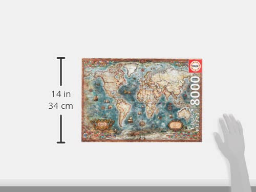 educa-antike-weltkarte-18017-puzzle-8000-teile-historische-weltkarte image 8