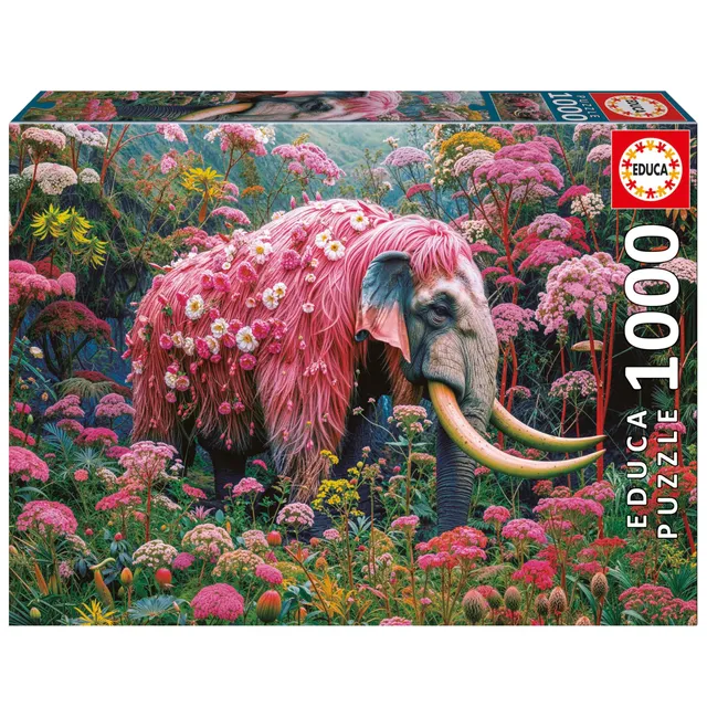 educa-20229-blumenelefant-1000-teile-puzzle-68x48-cm image 1
