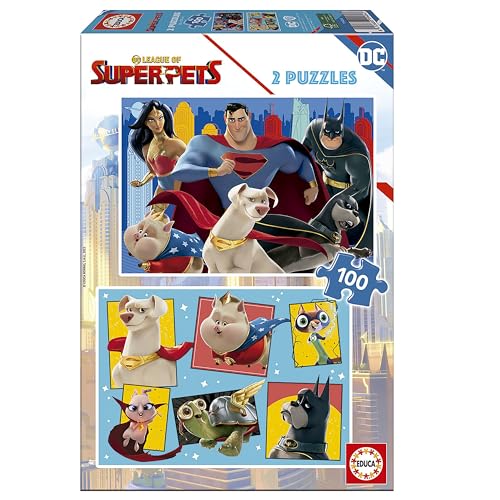 educa-dc-superpets-19484-puzzle-2x100-teile-ab-5-jahre image 8