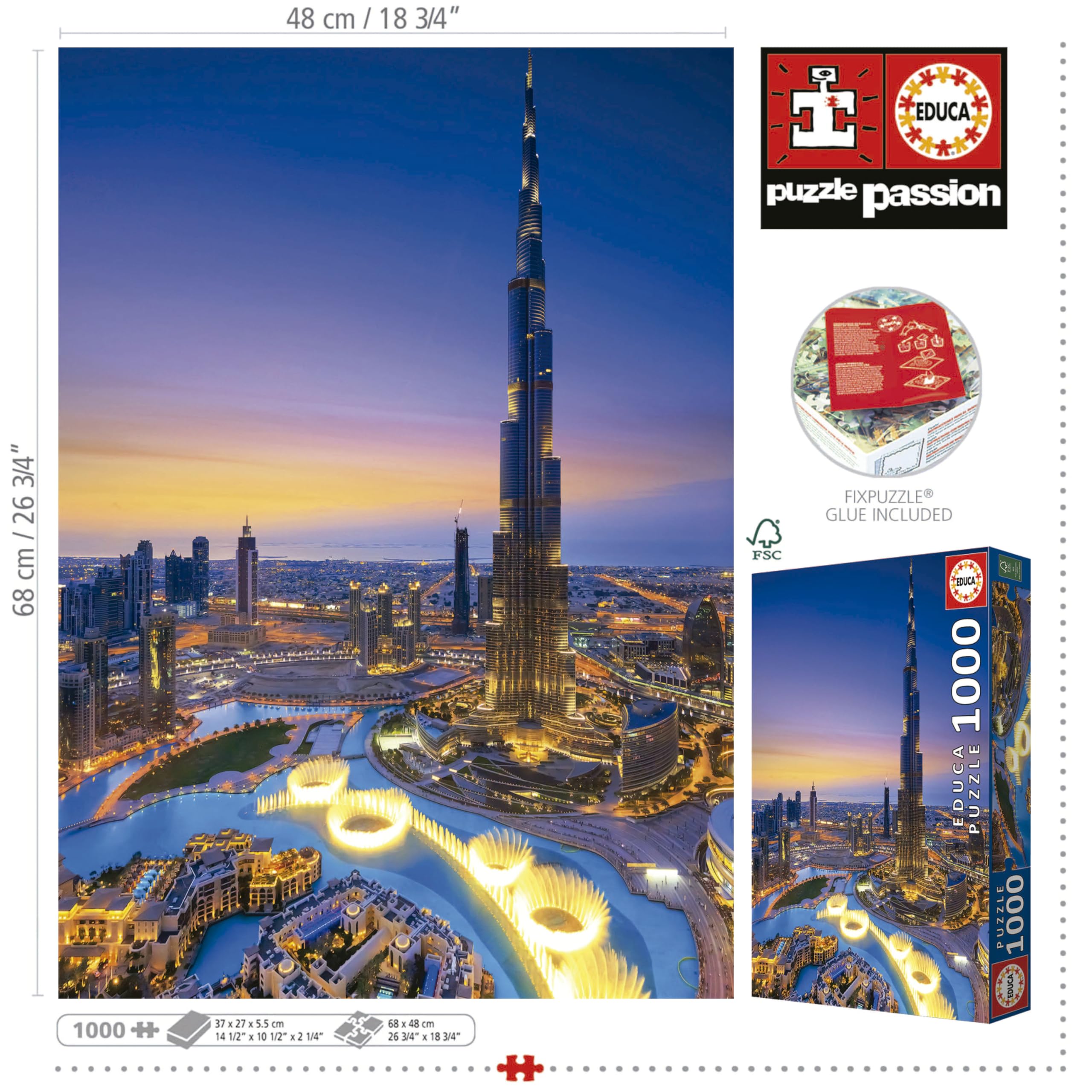 educa-burj-khalifa-19642-puzzle-1000-teile-dubai image 3