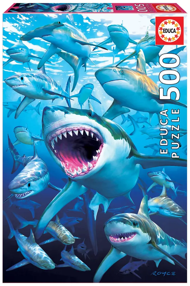 educa-shark-club-500-teile-puzzle-hai-motiv-48x34-cm image 1