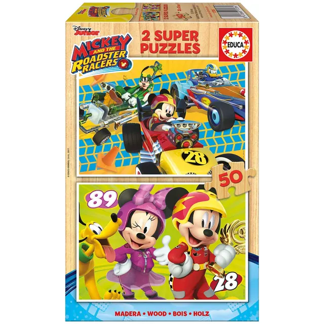 educa-mickey-roadster-racers-2x50-teile-kinderpuzzle-ab-4 image 1