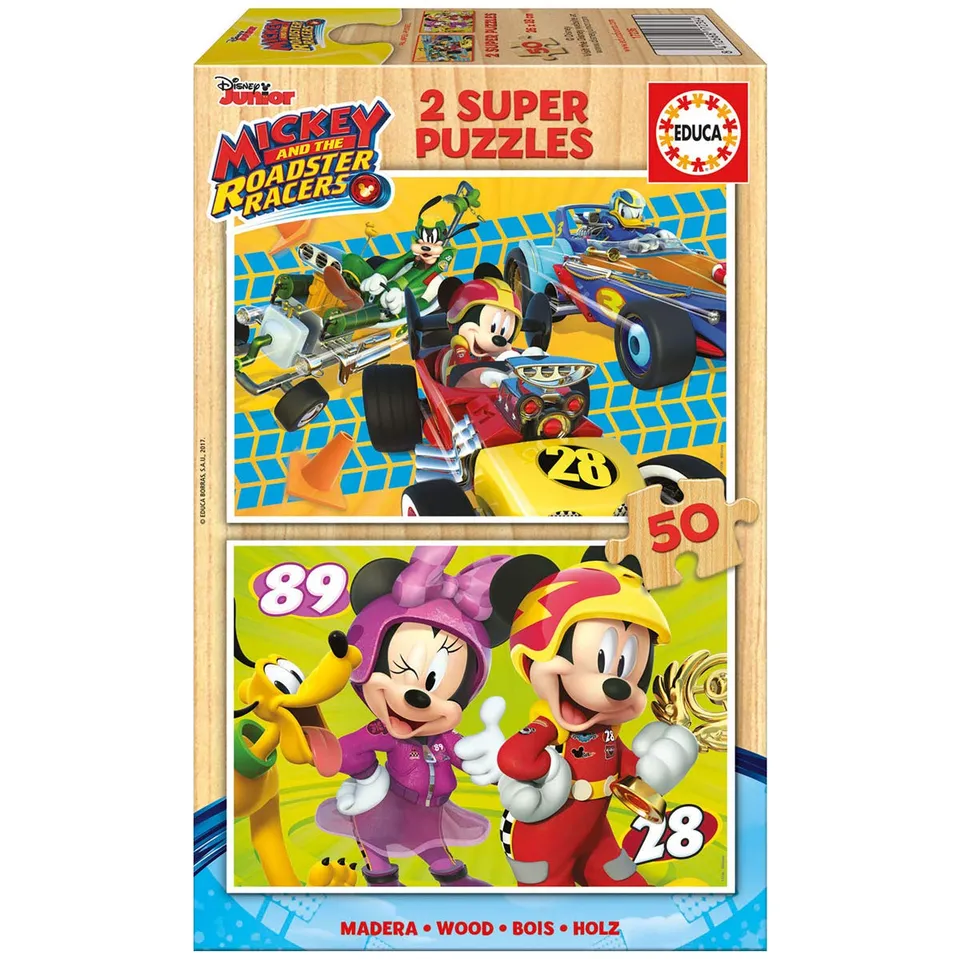 educa-mickey-roadster-racers-2x50-teile-kinderpuzzle-ab-4 image 1