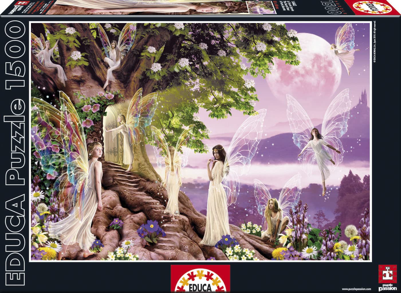 educa-die-geheime-t-r-puzzle-fantasy-motiv-mit-kleber image 1