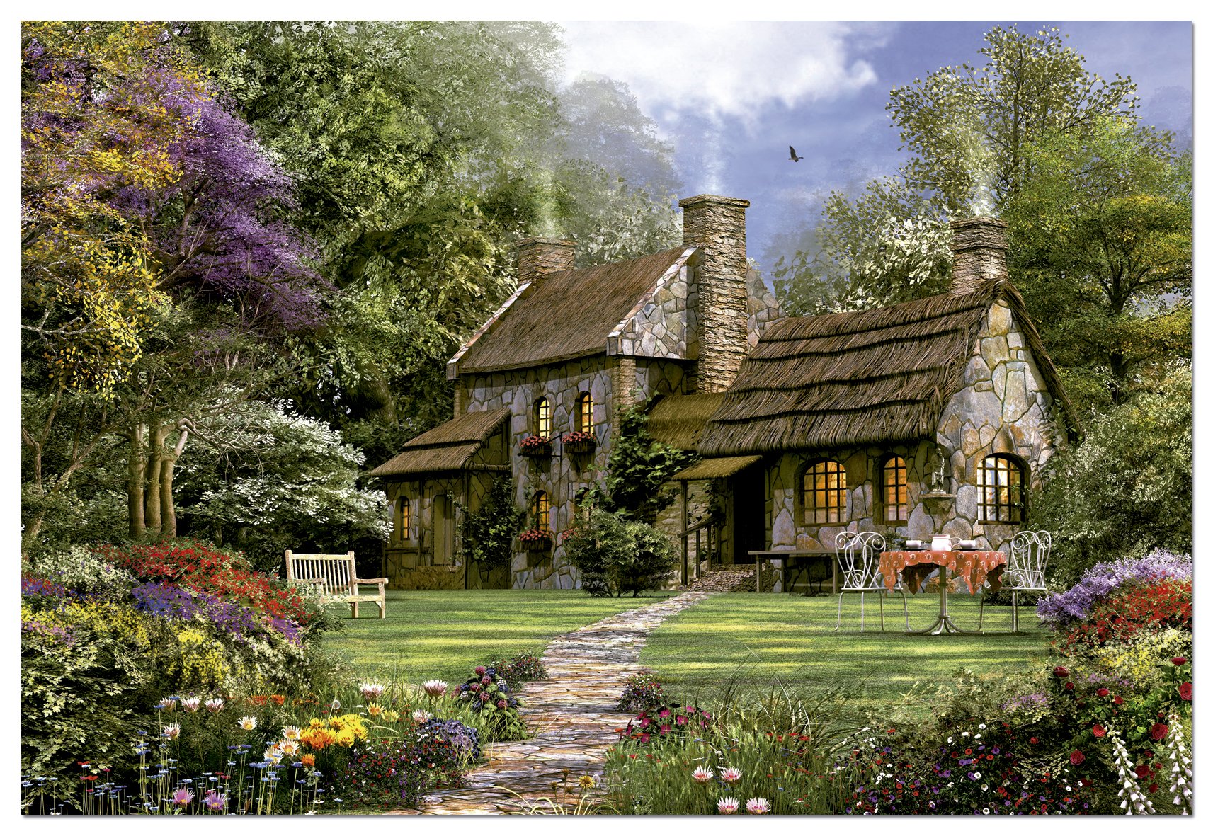 educa-15169-flintstein-cottage-puzzle-3000-teile-davison image 2