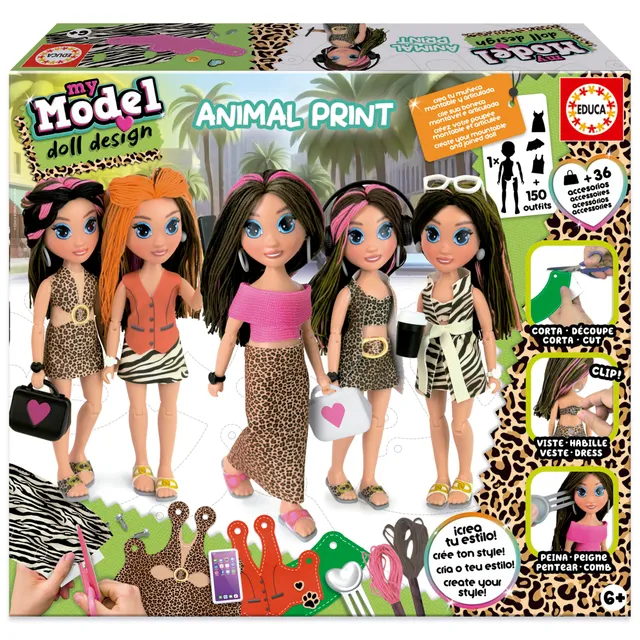 educa-my-model-animal-print-puppen-bastelset-ab-6-j image 1