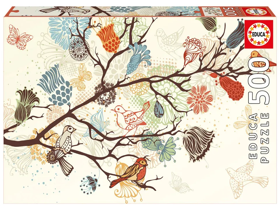 educa-17646-blumenkomposition-puzzle-500-teile-mit-kleber image 1