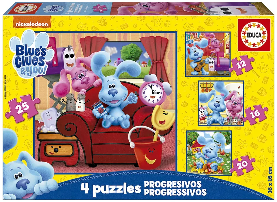 educa-19398-blue-s-clues-you-puzzle-set-4-in-1-ab-3-jahren image 1