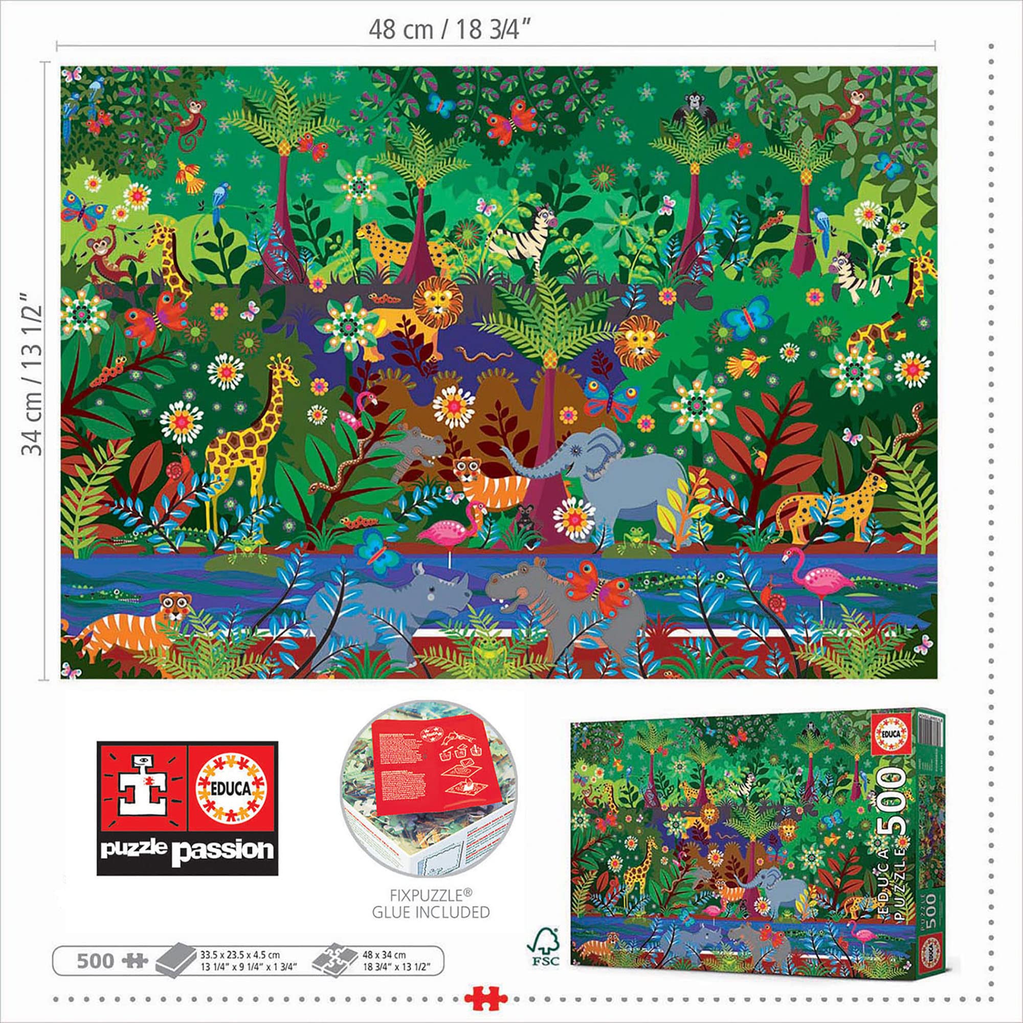 educa-dschungel-19245-puzzle-500-teile-illustration image 3