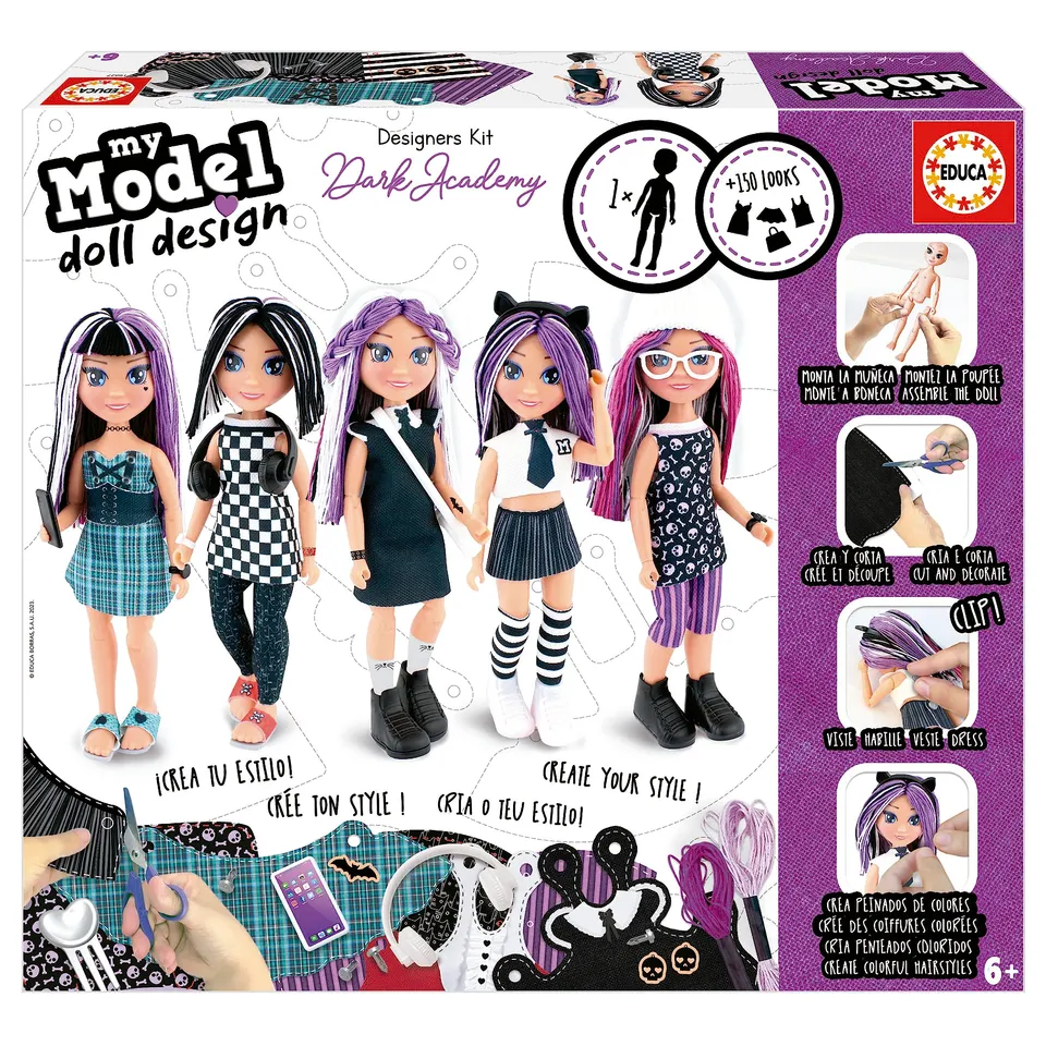 educa-19827-my-model-dark-academy-puppe-design-set image 1