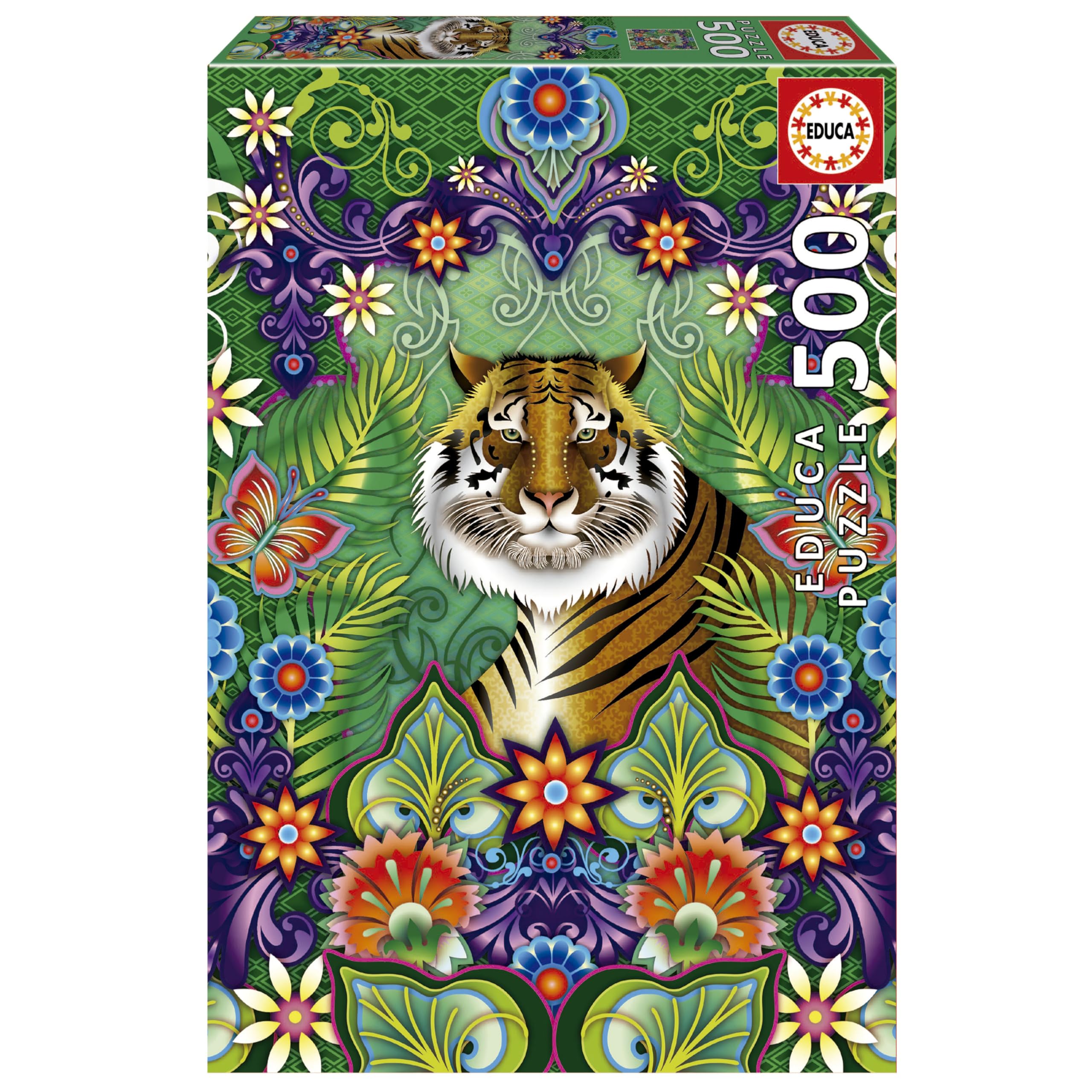 educa-19912-bengalischer-tiger-500-teile-puzzle-mit-kleber image 1