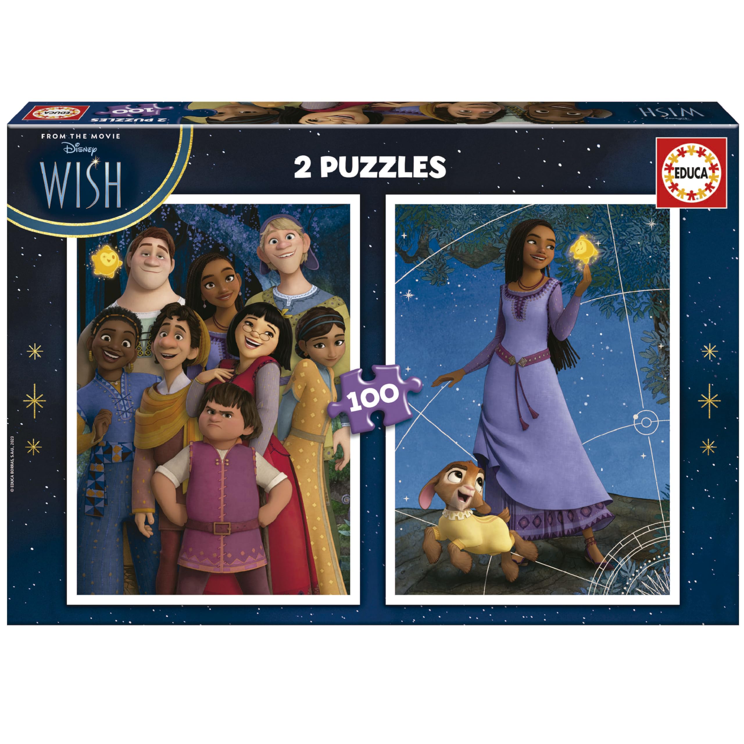 educa-disney-wish-puzzle-2x100-teile-ab-6-jahren image 1