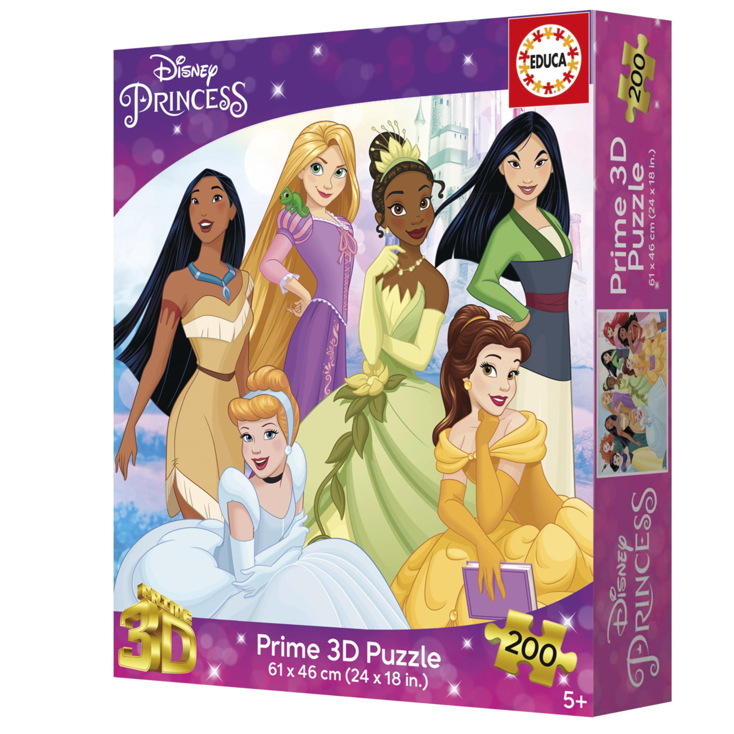 educa-disney-princess-3d-puzzle-200-teile-linseneffekt-ab-6-jahren image 4