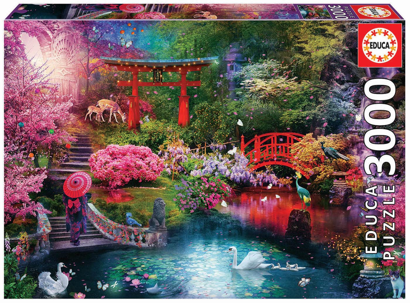 educa-japanischer-garten-puzzle-3000-teile-zen-kirschbl-te image 1