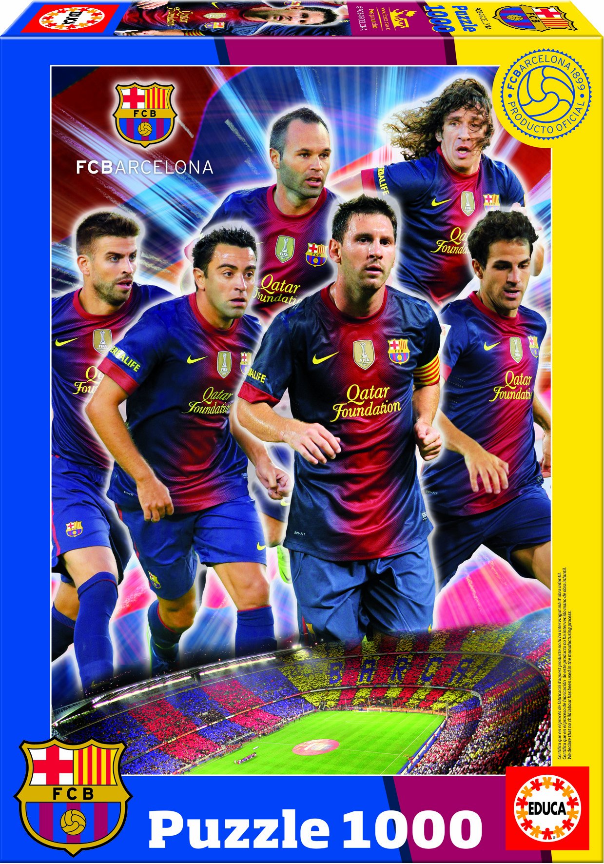 educa-15556-collage-fc-barcelona-puzzle-1000-teile-fu-ball image 1