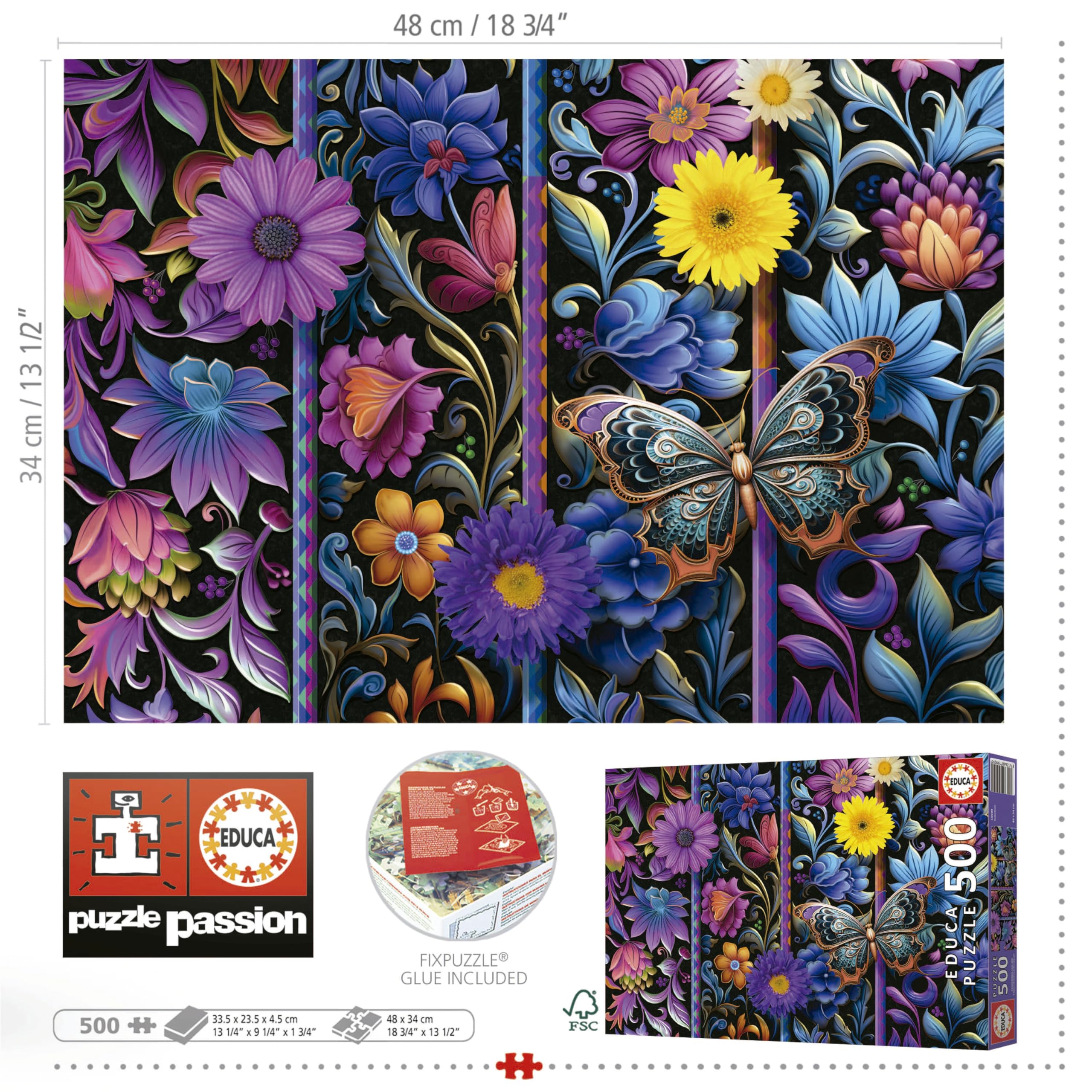 educa-badda-bloom-19909-puzzle-500-teile-48x34-cm image 4