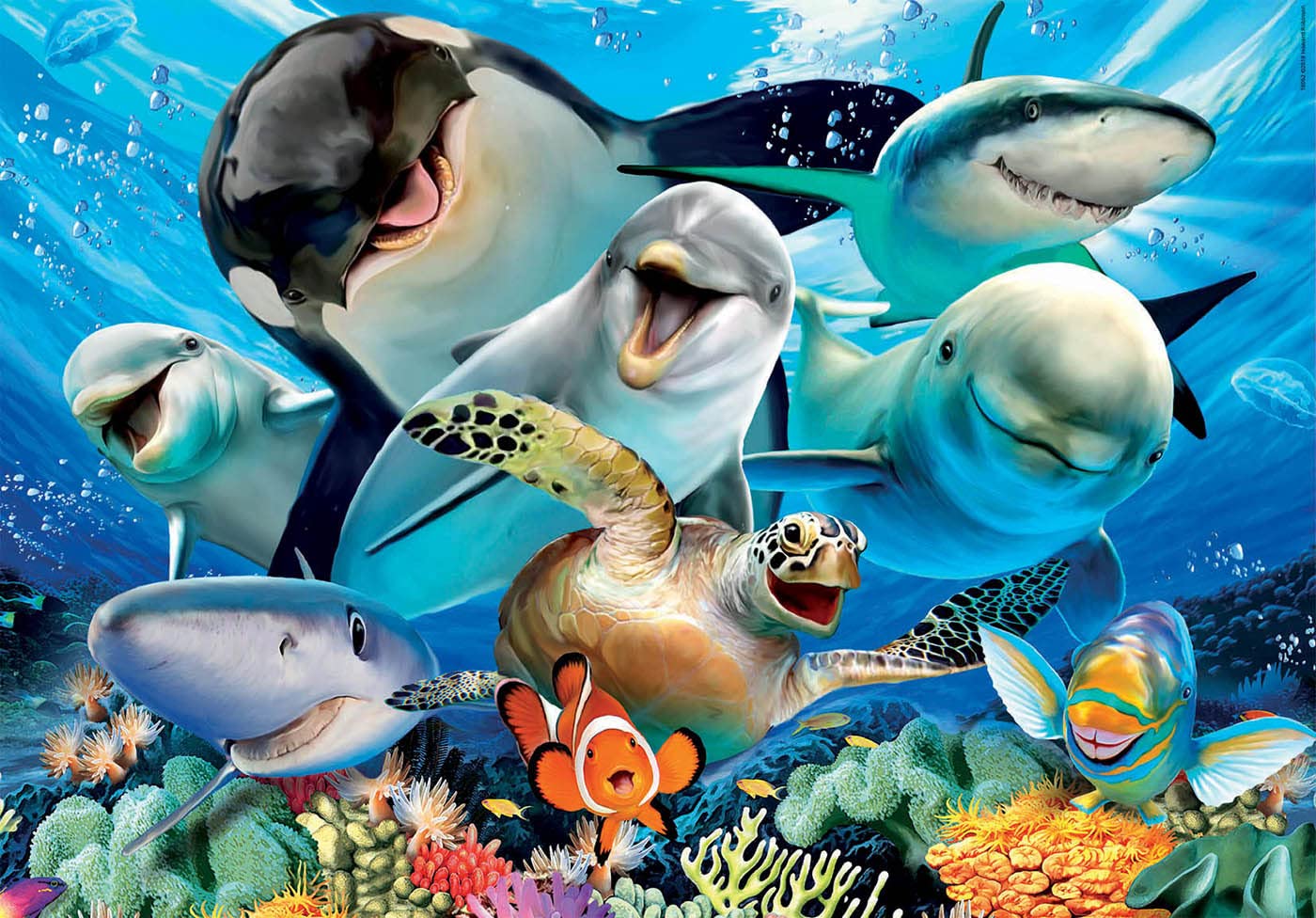 educa-meerestiere-selfie-kinderpuzzle-100-teile-18062-ab-6-jahren image 2