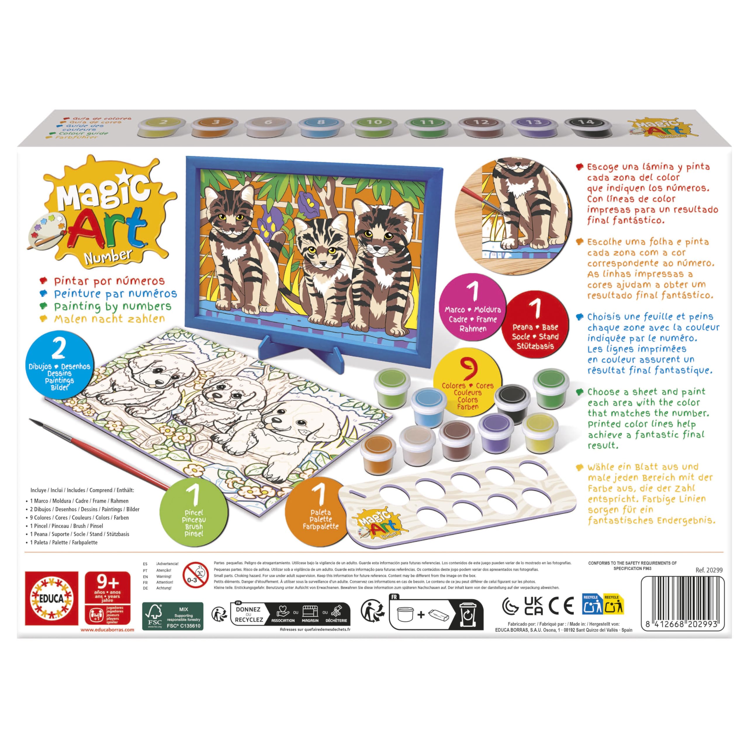 educa-magic-art-number-malen-nach-zahlen-k-tzchen-welpen-20299 image 4