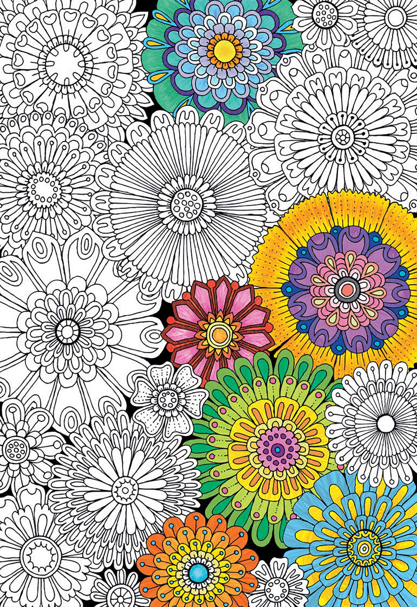 educa-17090-big-blossoms-puzzle-300-teile-zum-ausmalen image 2