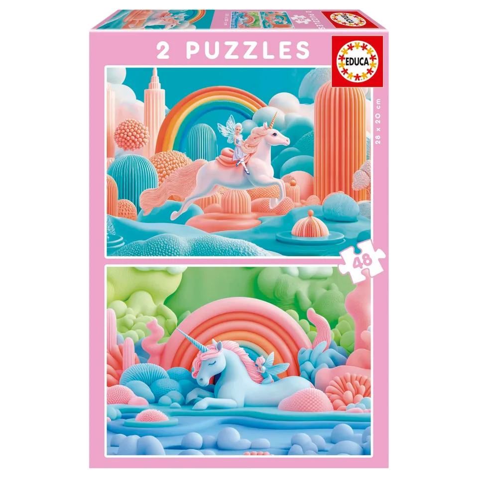 educa-magische-einh-rner-20223-kinderpuzzle-2x48-teile-ab-4-jahren image 1
