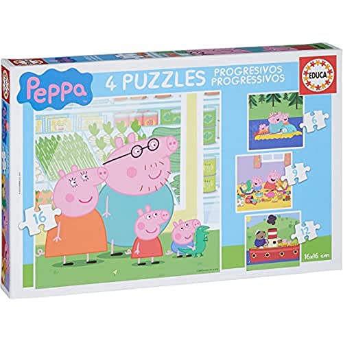 educa-15918-peppa-wutz-puzzle-4in1-6-9-12-16-teile image 7