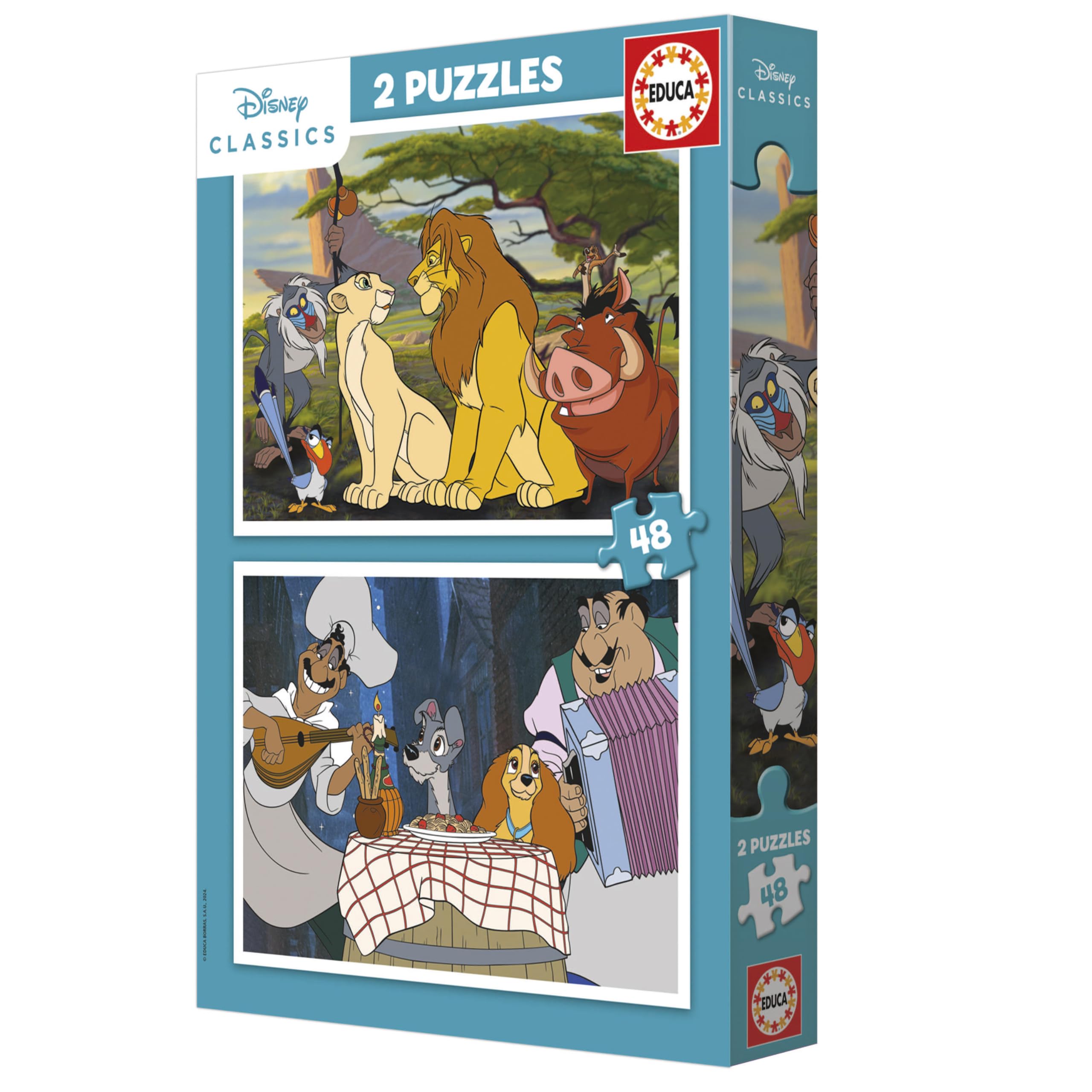 educa-kinderpuzzle-disney-tiere-19996-2x48-teile-ab-4-jahren image 3