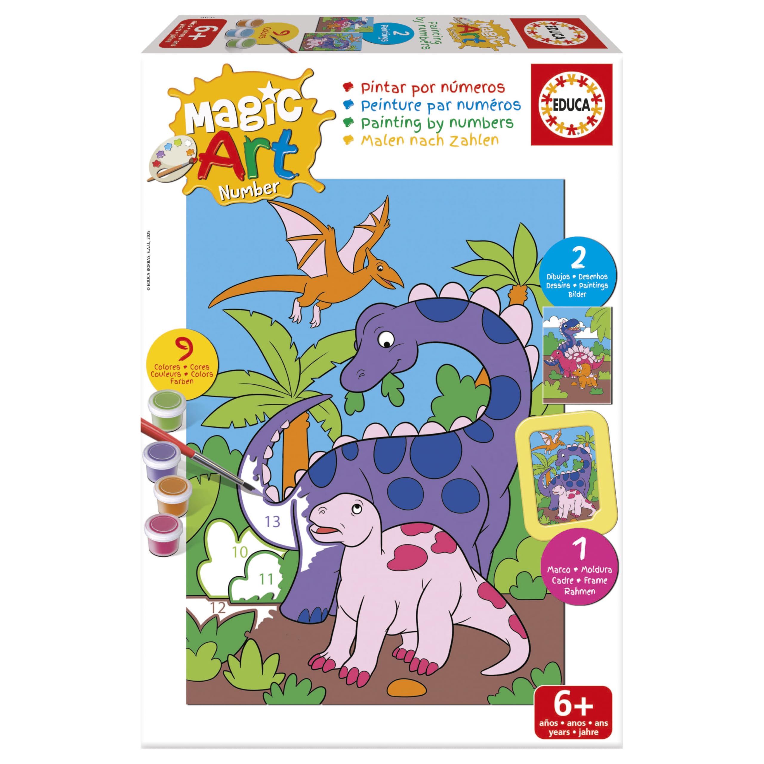 educa-magic-art-number-20293-malset-dinosaurier-ab-6-jahren image 1