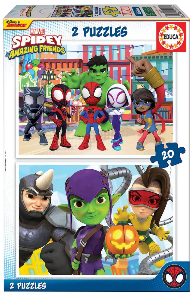 educa-spidey-super-freunde-kinderpuzzle-2x20-teile-ab-3 image 1